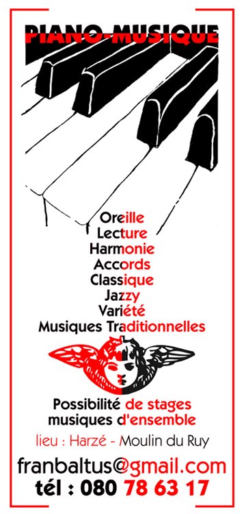 cours de piano à Moulin du Ruy