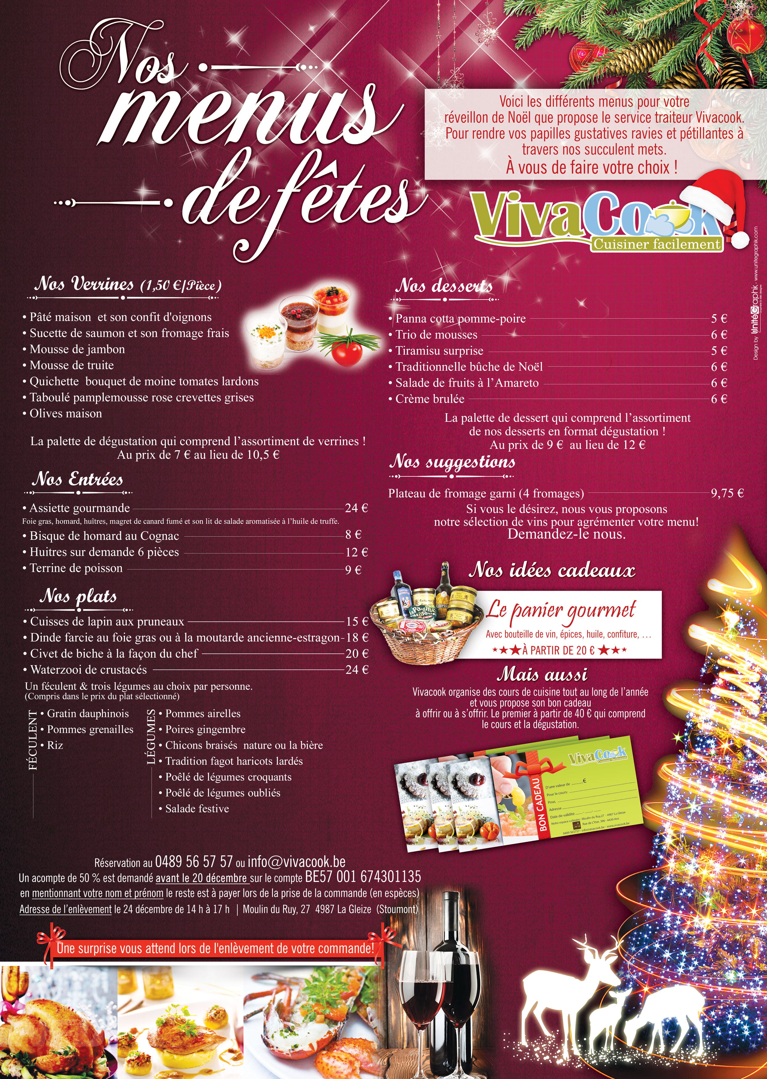 Service Traiteur pour votre réveillon de Noël 2012